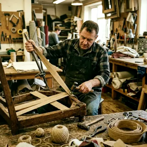 Cello Birke – Traditionelle Techniken im modernen Polsterhandwerk
